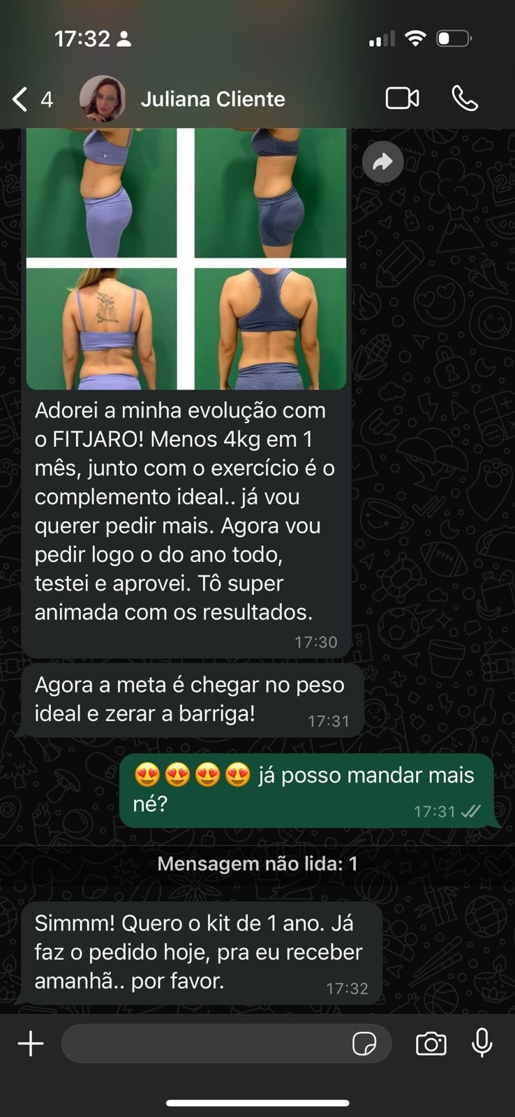 Resultado Real FitJaro Black - Antes e Depois 4